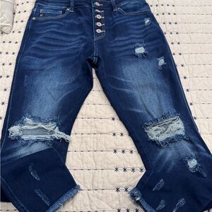 Distressed Blue Women's Jeans
